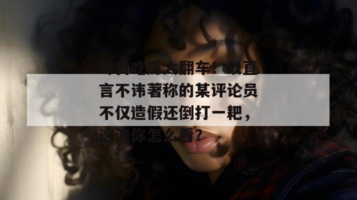 每日吃瓜大翻车！以直言不讳著称的某评论员不仅造假还倒打一耙，这波你怎么看？